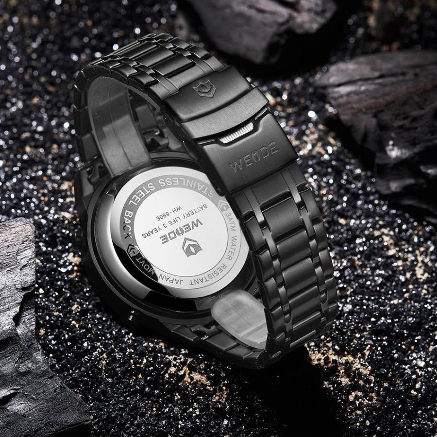 WEIDE Men's Goblin Ionic Steel 48mm Dual Time + ALARM Watch BRAND NEW official SA store