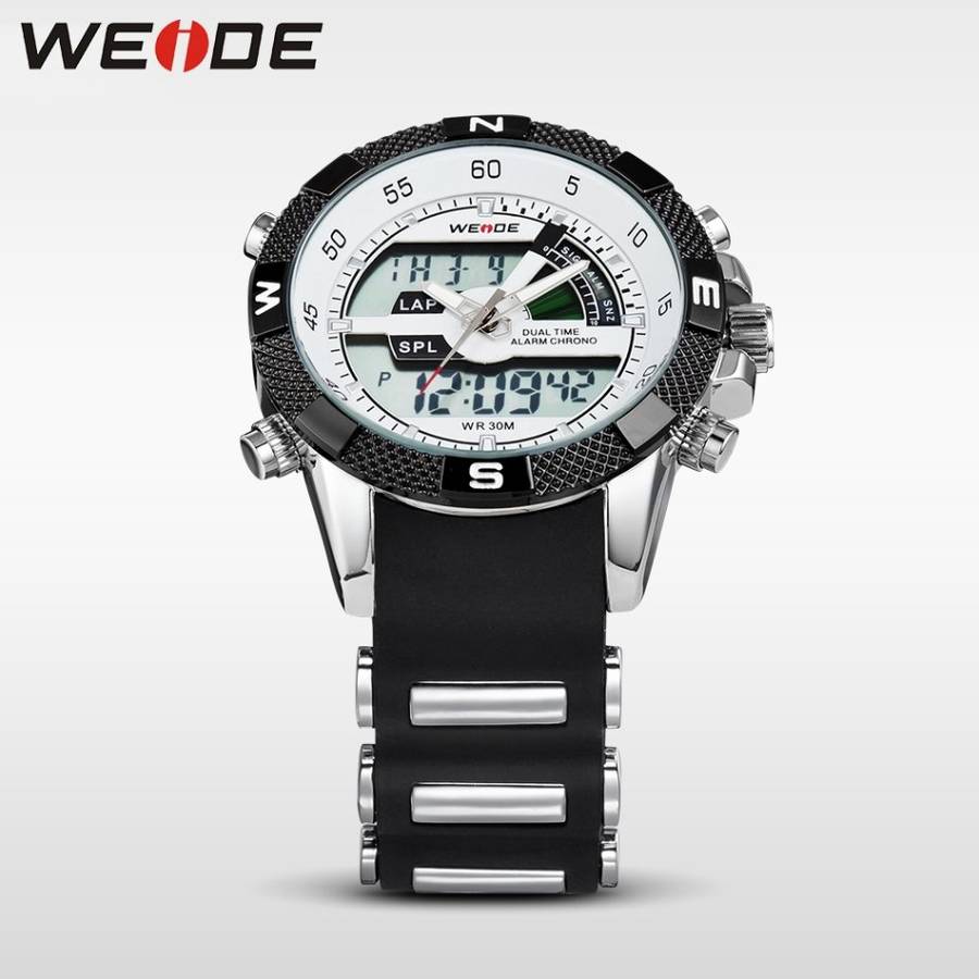 WEIDE Men's Rainmaker Sport Steel Infused White Dial Watch BRAND NEW official SA store