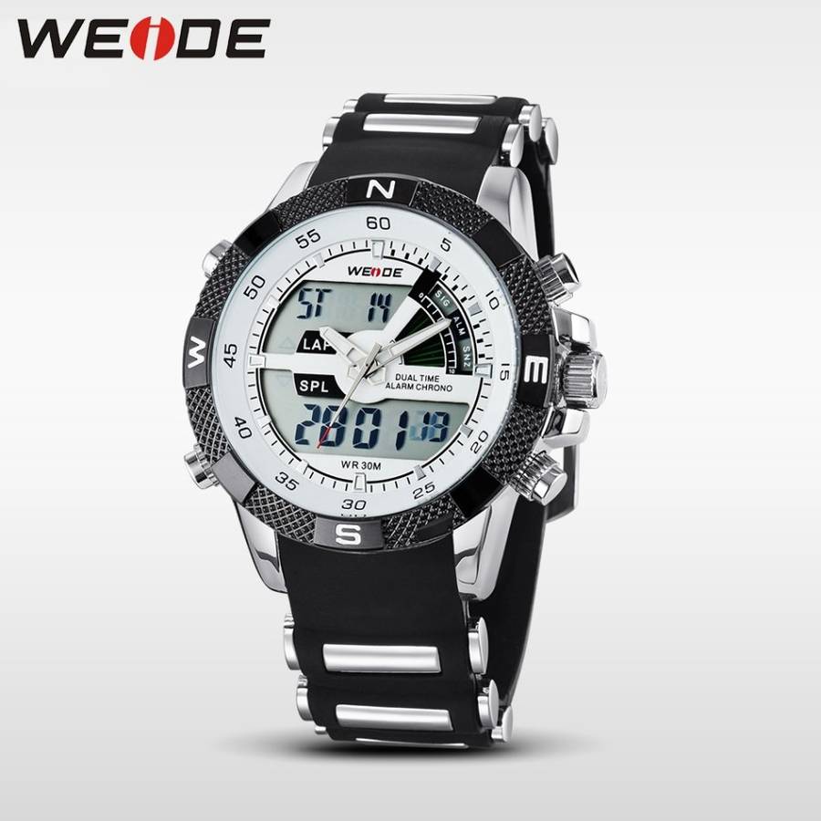 WEIDE Men's Rainmaker Sport Steel Infused White Dial Watch BRAND NEW official SA store