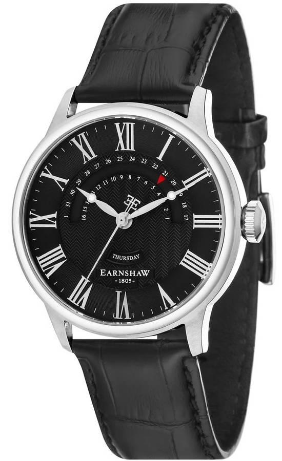 Retail: R8,200.00 Thomas Earnshaw British Grande Date Leather Watch GENUINE, BRAND NEW