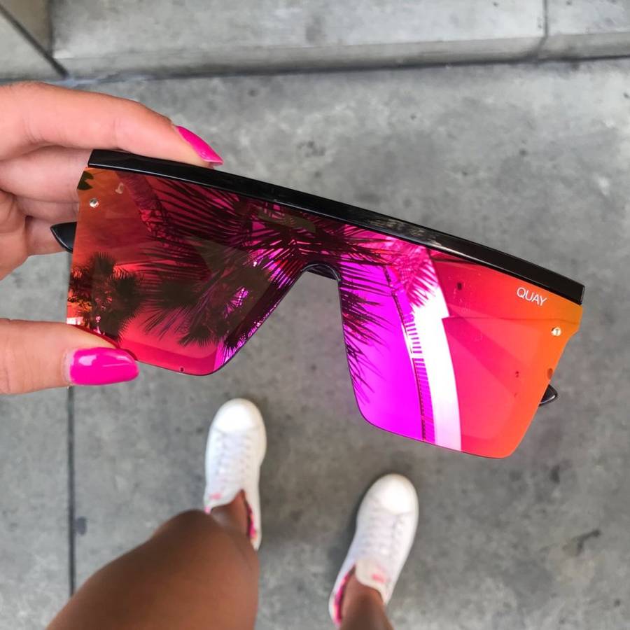 Must see!! QUAY Women's J'LO Jennifer Lopez HINDSIGHT BIG OVERSIZED Sunglasses **AUTHENTIC BRAND NEW