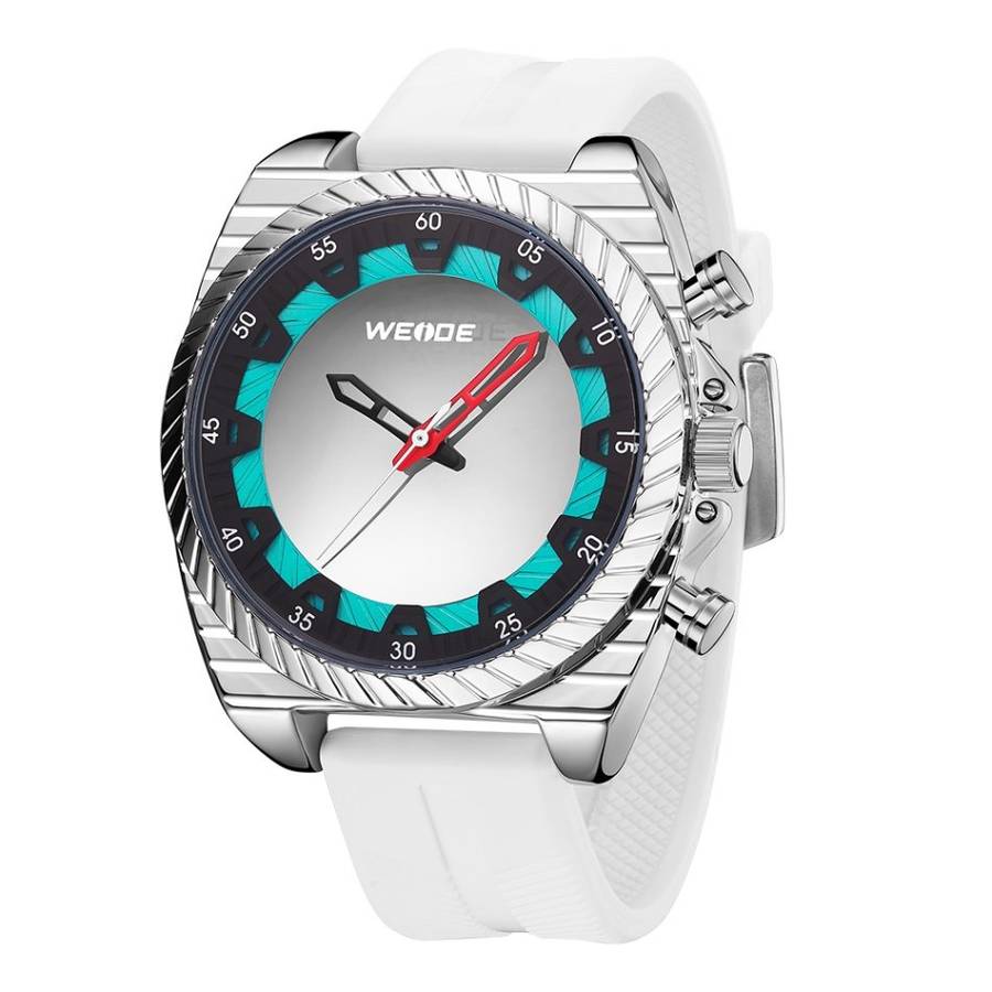 Retail: R1999.00 WEIDE Men's Flash UV White Silicone Watch BRAND NEW official SA store