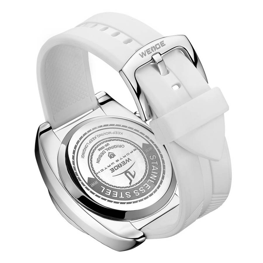 Retail: R1999.00 WEIDE Men's Flash UV White Silicone Watch BRAND NEW official SA store