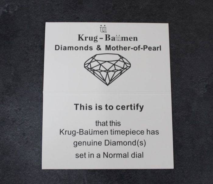 NEW RRP £605 Krug Baumen LADIES ROSE GOLD Regatta 4X Genuine Diamond White Dial Watch NEW