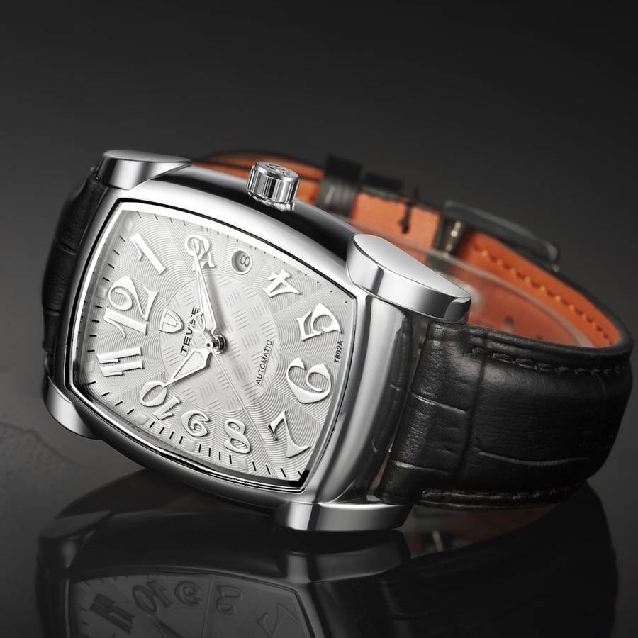 Retail: R2,099.00 TEVISE ® Men's Lucky Number Automatic White/Black Watch BRAND NEW