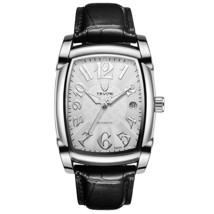 Retail: R2,099.00 TEVISE ® Men's Lucky Number Automatic White/Black Watch BRAND NEW