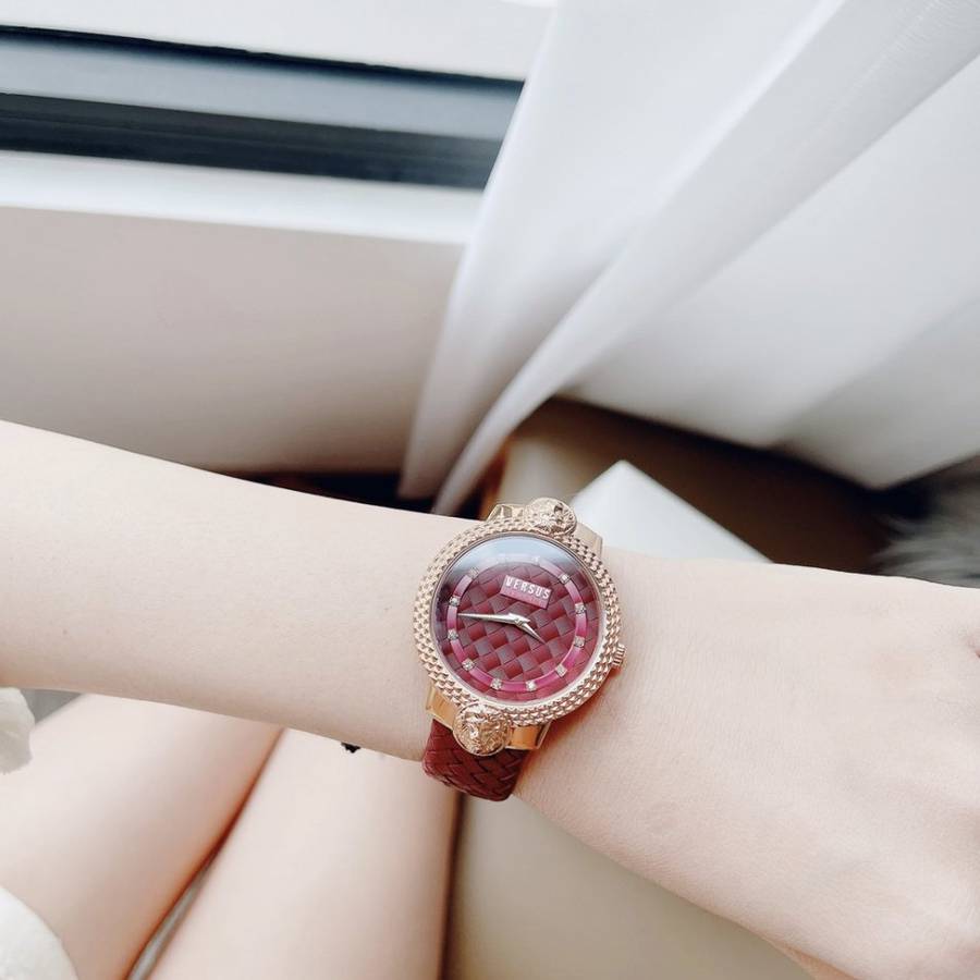 Retail: 8,500.00 VERSACE Women`s WEAVE Guilloche Versus Paris Watch BRAND NEW IN BOX + PAPERS