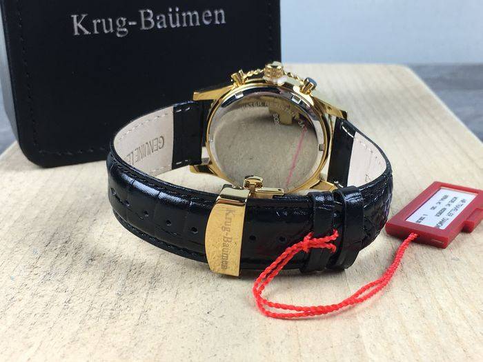 Retail: R10,000.00 Krug-Baumen Men's Air Traveller 42mm Diamond Watch  NEW IN BOX