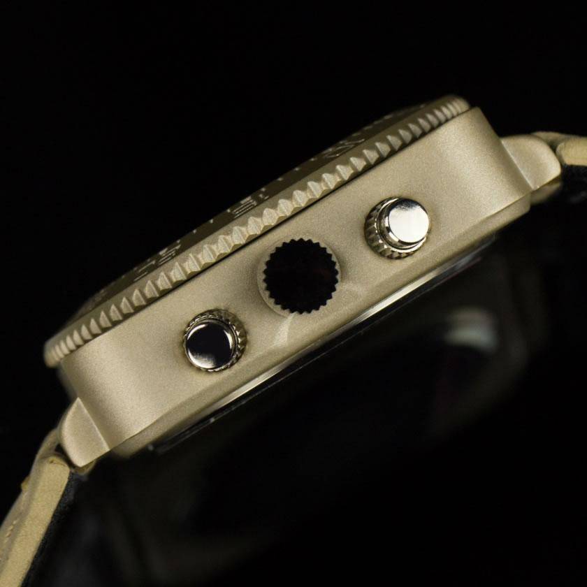 Retail: R3,999.00 INFANTRY MILITARY CO. Men`s Tank GOLD EDITION 47mm BIG Dual Movement Watch NEW