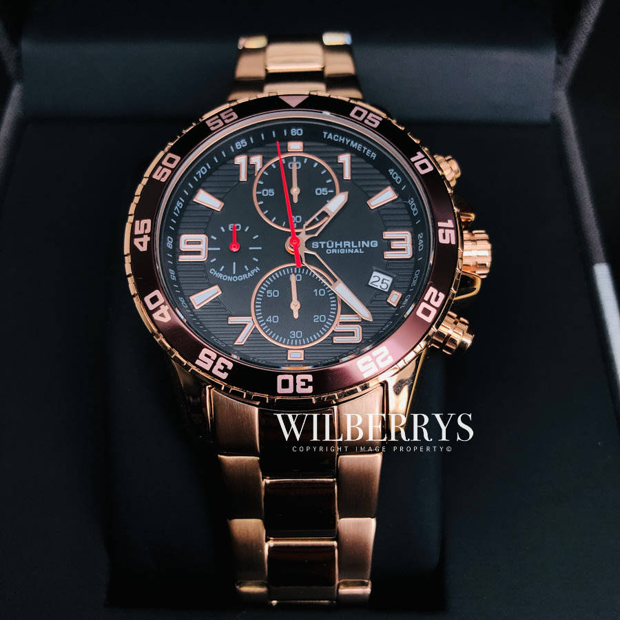 Retail: R7,999.00 STUHRLING ORIGINAL® Men's CONCORDE 40MM Chrono Watch BRAND NEW