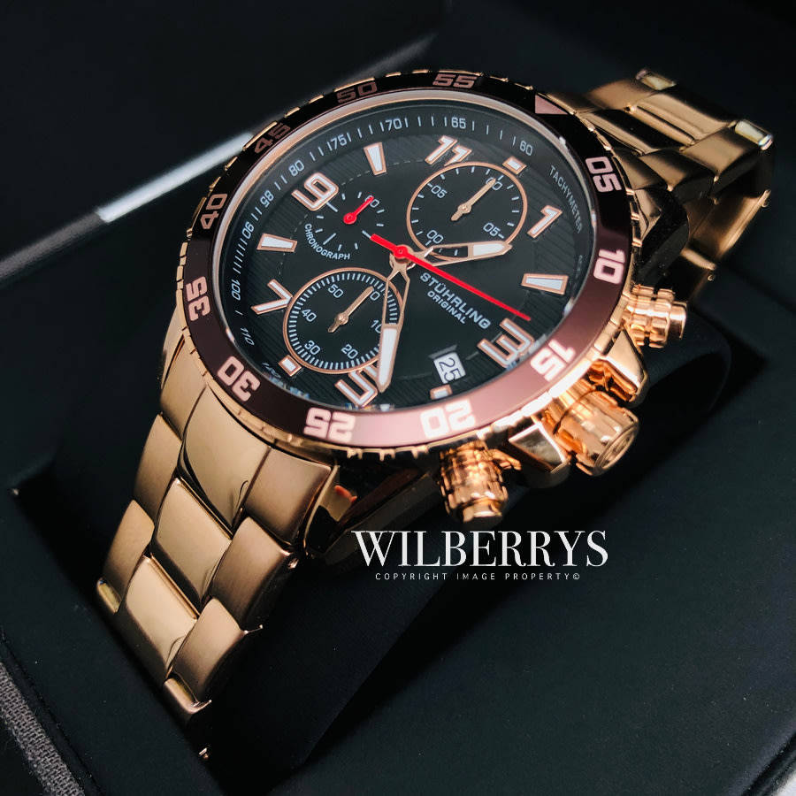 Retail: R7,999.00 STUHRLING ORIGINAL® Men's CONCORDE 40MM Chrono Watch BRAND NEW