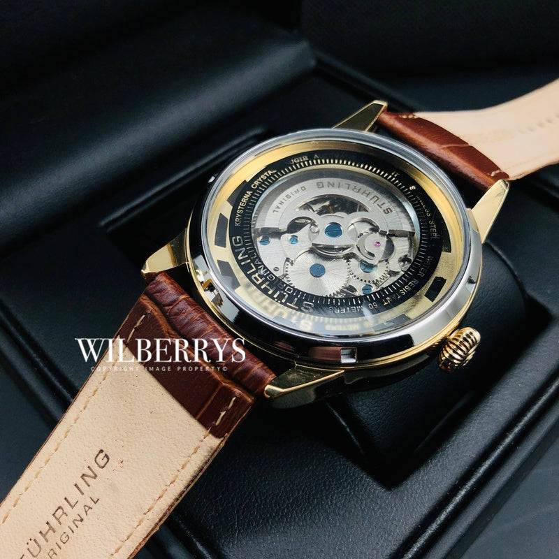 Retail: R8,699.00 STUHRLING ORIGINAL® Men`s 48mm SKELETON RESERVE Automatic Watch
