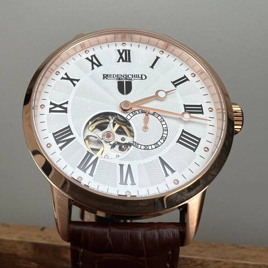 Retail: R7,999.00 EICHMULLER GERMANY Men's Automatic Reich POWER RESERVE Rose Gold Brown NEW IN BOX