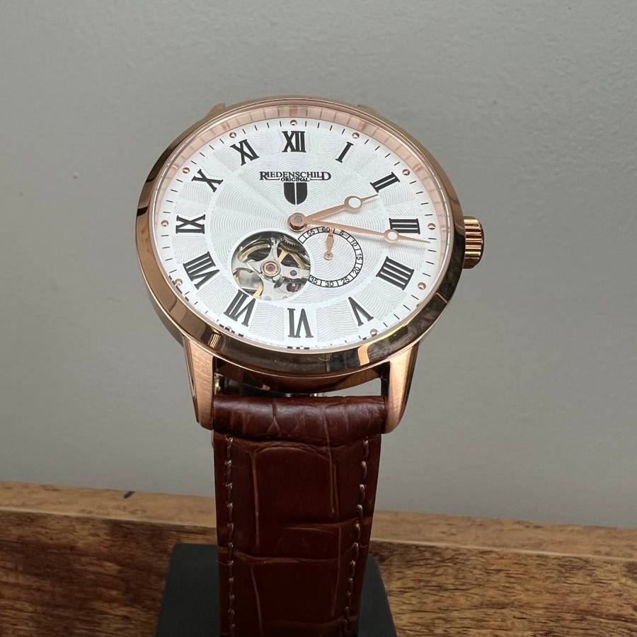 Retail: R7,999.00 EICHMULLER GERMANY Men's Automatic Reich POWER RESERVE Rose Gold Brown NEW IN BOX