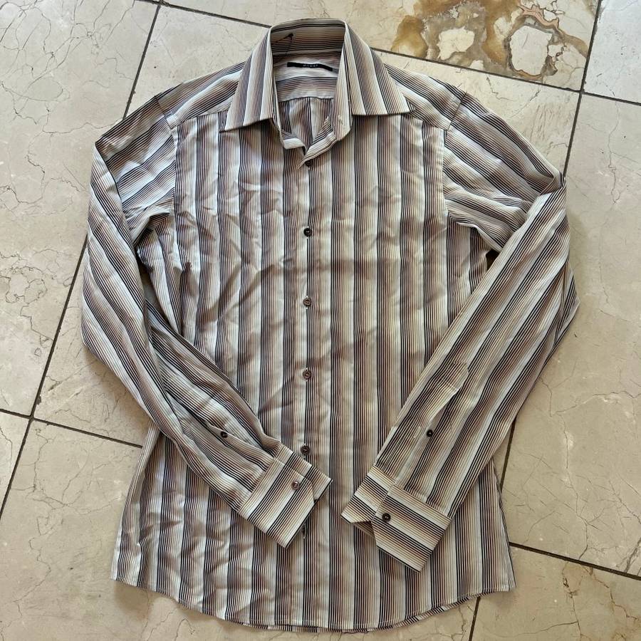 Retail: R6,900.00 GUCCI Striped Genuine Italy Long Sleeve Shirt  - GENUINE NEW without tags MADE IN