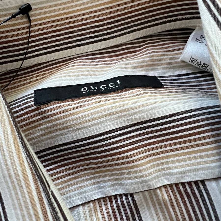 Retail: R6,900.00 GUCCI Striped Genuine Italy Long Sleeve Shirt  - GENUINE NEW without tags MADE IN