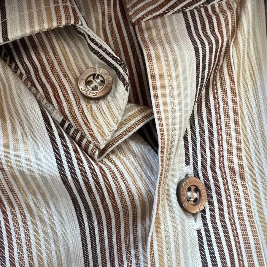 Retail: R6,900.00 GUCCI Striped Genuine Italy Long Sleeve Shirt  - GENUINE NEW without tags MADE IN