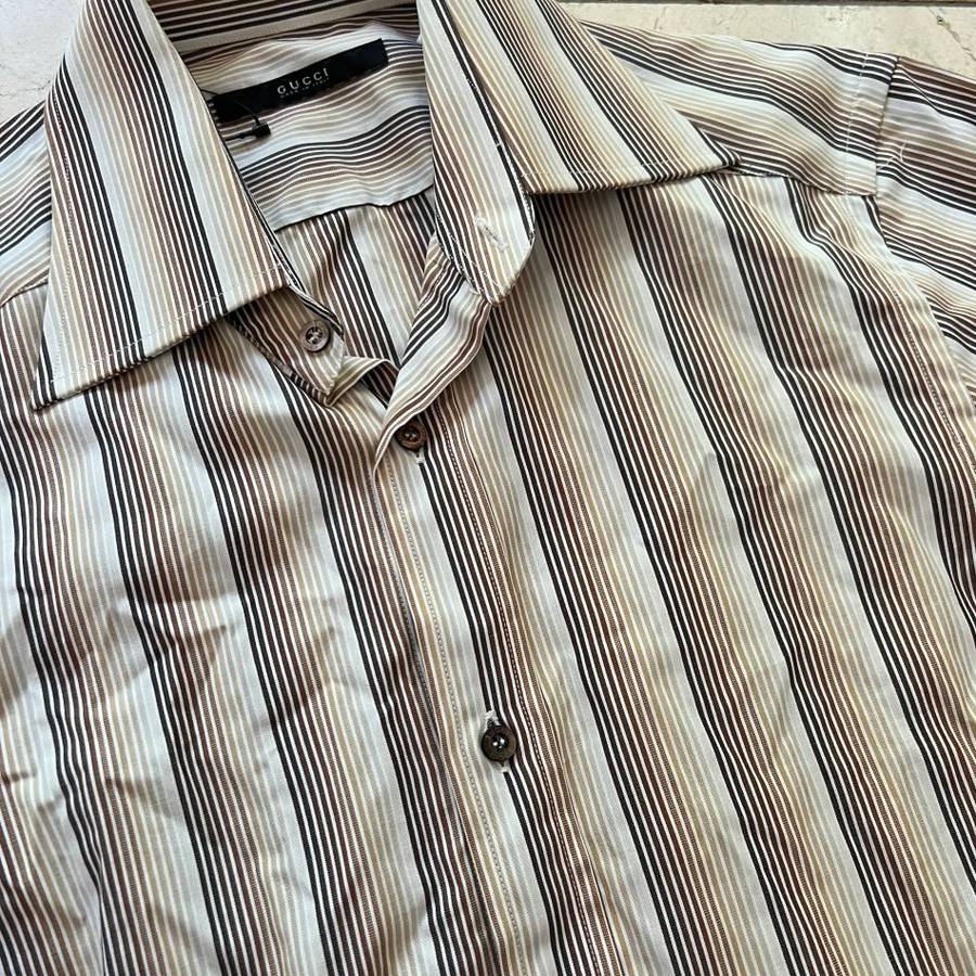 Retail: R6,900.00 GUCCI Striped Genuine Italy Long Sleeve Shirt  - GENUINE NEW without tags MADE IN