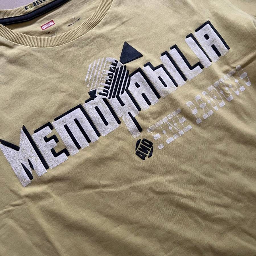 DIESEL Memorabilia Limited Greenish T-Shirt Size S  - 100% GENUINE NEW without tags