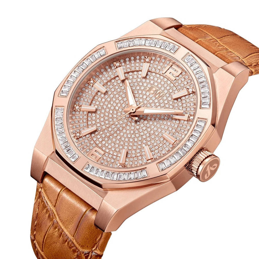 Retail: R10,999.00 JBW Men's APOLLO GENUINE DIAMOND / 44mm 18k rose gold PL. Watch BRAND NEW