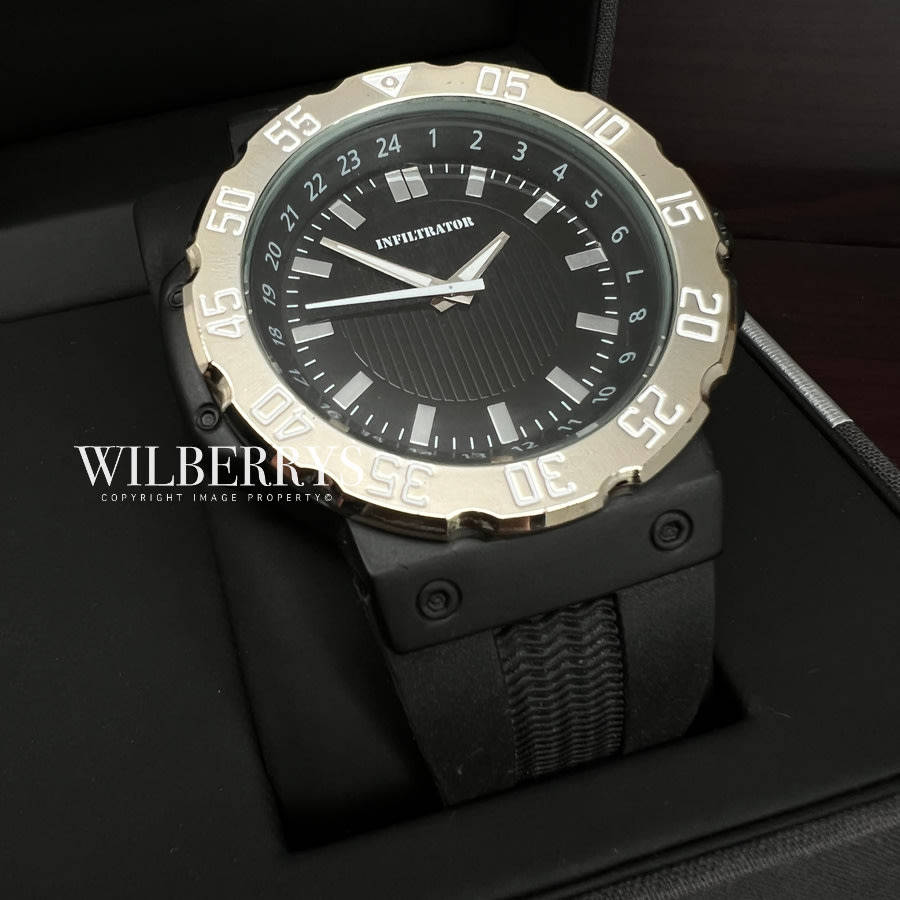 INFANTRY MILITARY CO. Stealth 46mm SILICONE HAWK Watch Brand new BOXED, FULLY LOADED!