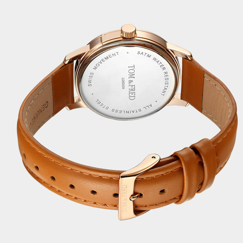 Retail: R3299,00 TOM & FRED of London Women's Mairi Rose Leather Leather Watch