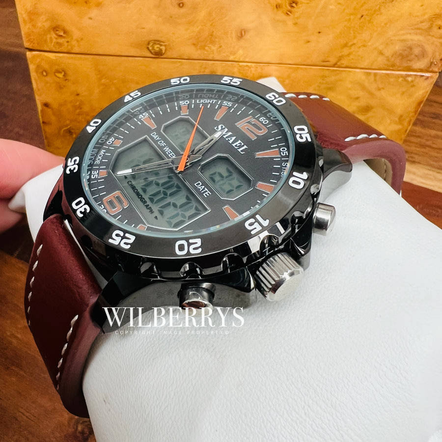 SMAEL Adventure Dual Timer ANADIGI Chrono Watch **BRAND NEW**