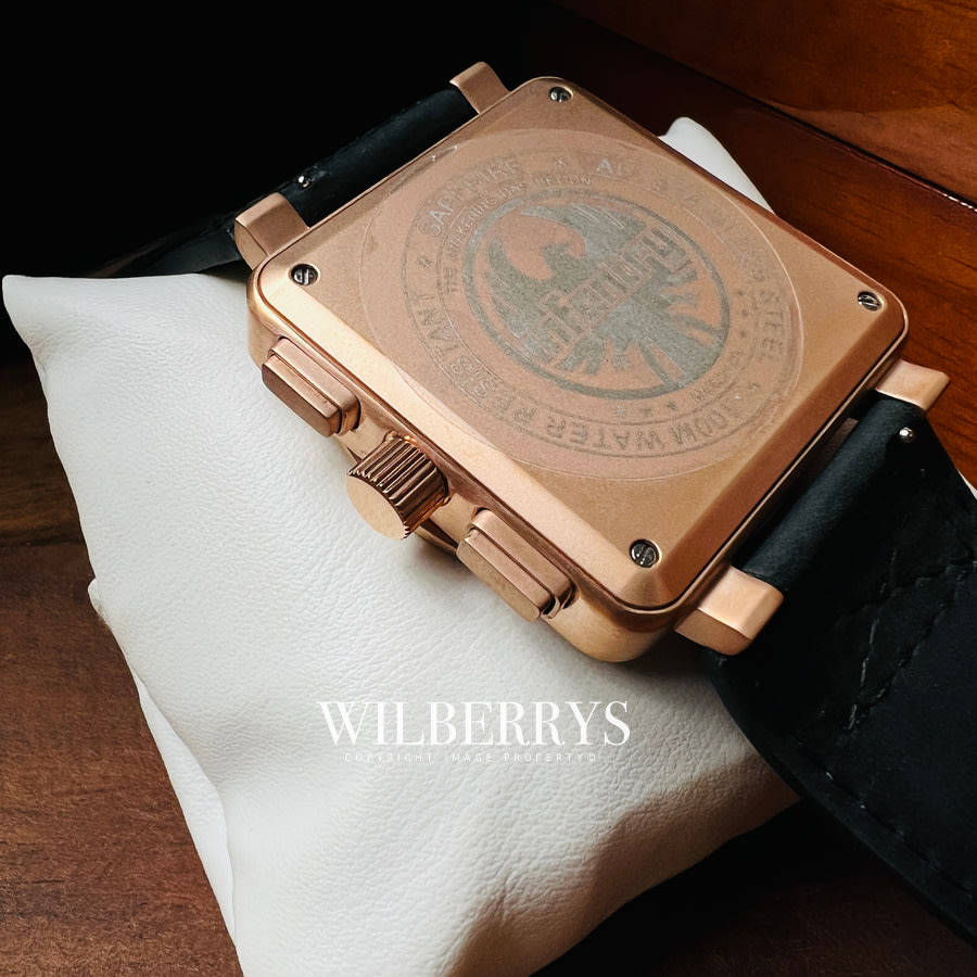 Retail: R7,999.99 REVOLUTION® Men's 48mm SURGICAL STEEL ROSE GOLD Watch BRAND NEW