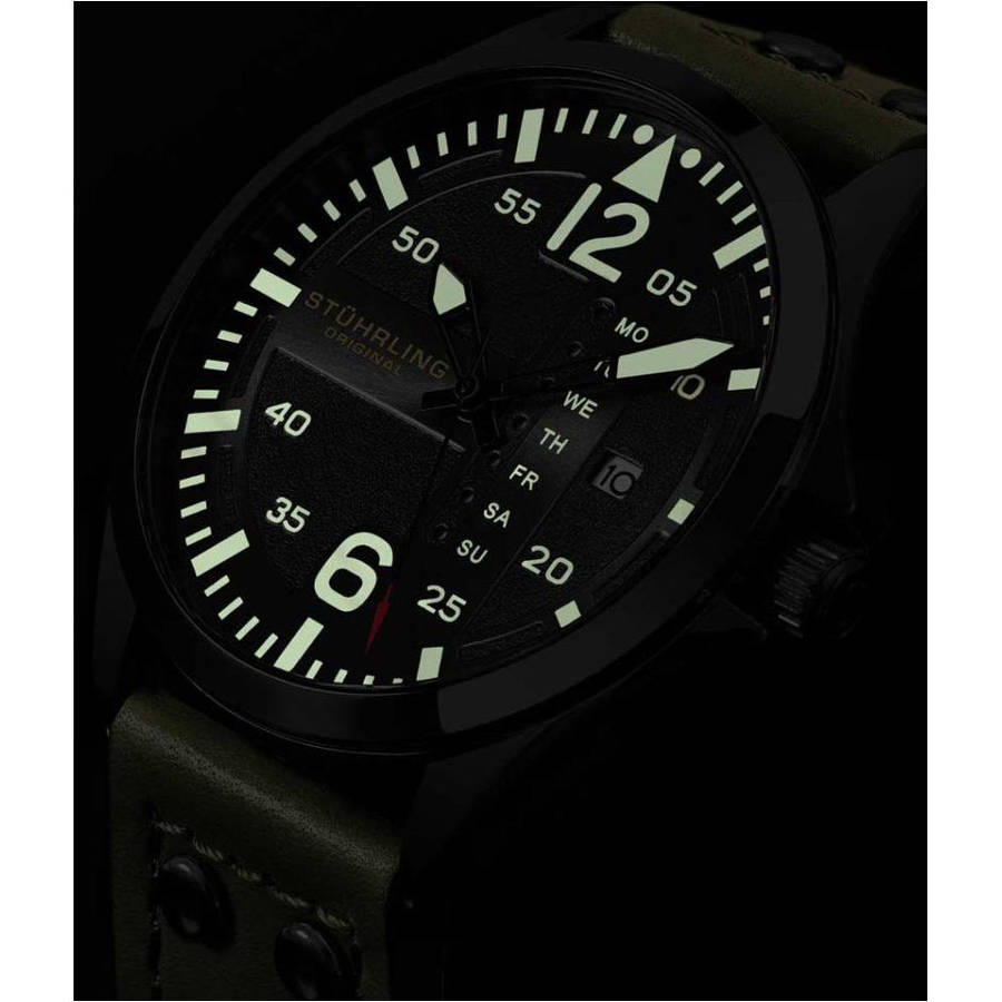 Retail: R5,999.00 STUHRLING ORIGINAL® Men's Flight Control Aviator Watch BRAND NEW
