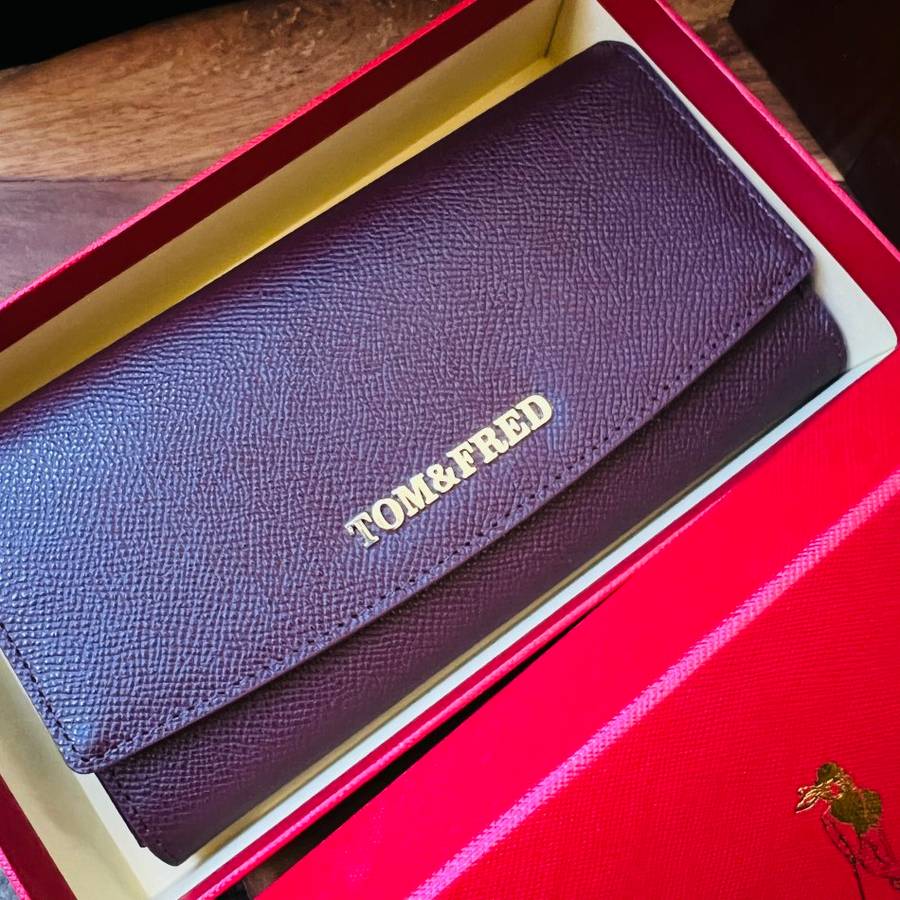 Retail: R3299.00 Tom & Fred London® Biscay Genuine Leather Continental Twill Purse