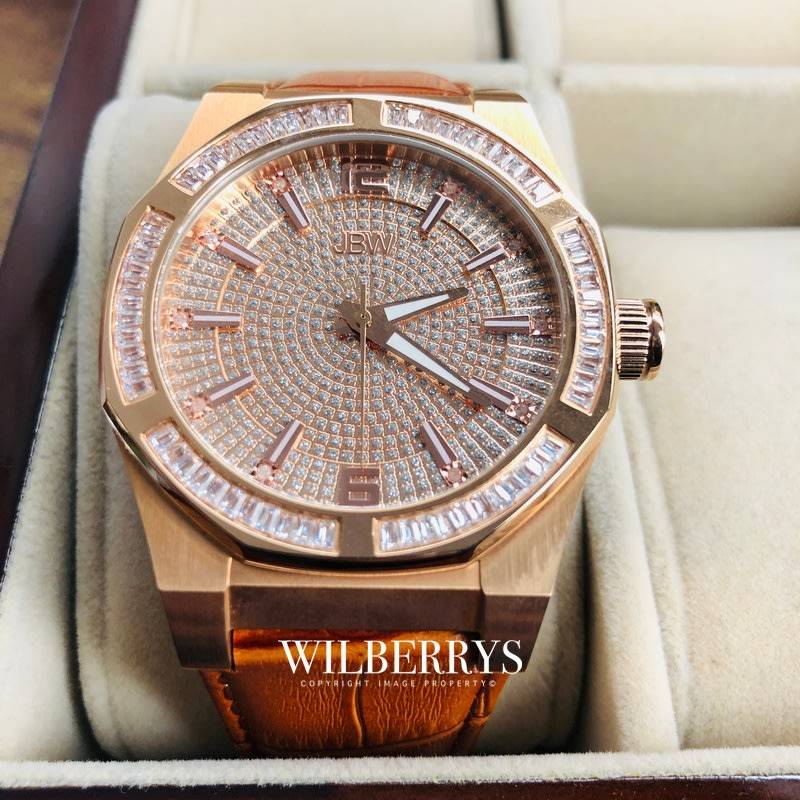 Retail: R10,999.00 JBW Men's APOLLO GENUINE DIAMOND / 44mm 18k rose gold PL. Watch BRAND NEW