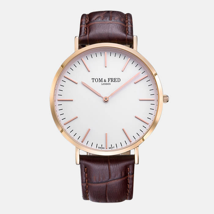TOM & FRED London Men`s SAXON LIMITED EDITION Swiss Slimline British Watch **Brand new**