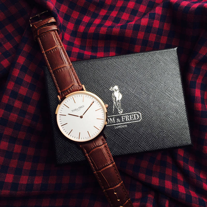 TOM & FRED London Men`s SAXON LIMITED EDITION Swiss Slimline British Watch **Brand new**