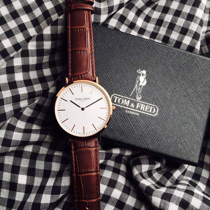 TOM & FRED London Men`s SAXON LIMITED EDITION Swiss Slimline British Watch **Brand new**