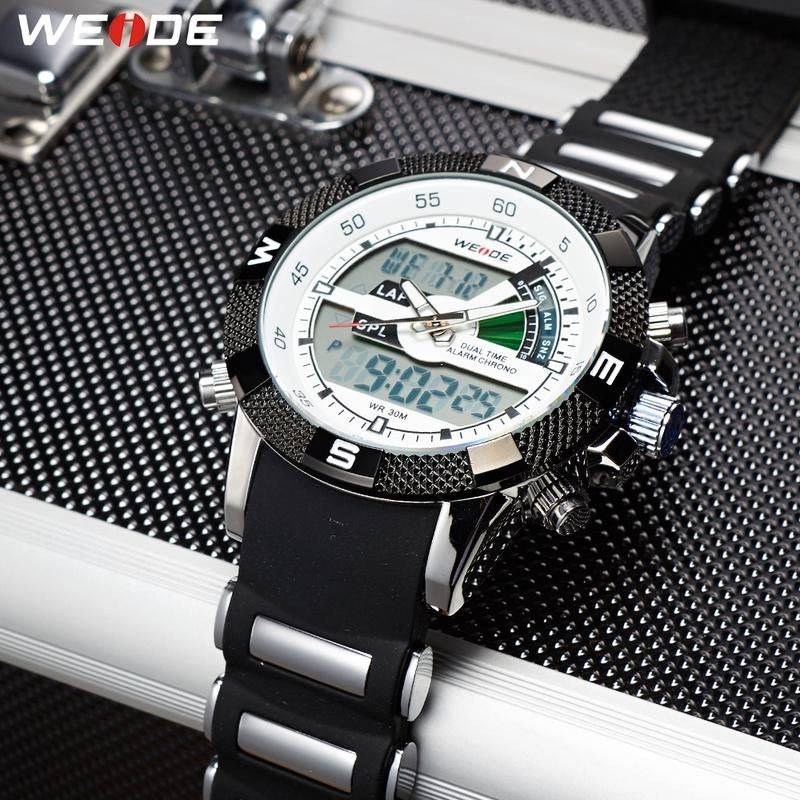 WEIDE Men's Rainmaker Sport Steel Infised Black/Red Watch BRAND NEW official SA store