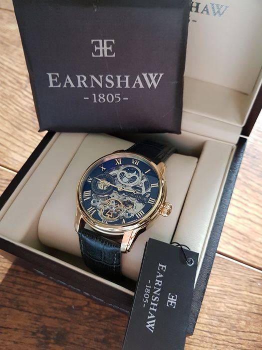 ***must see*** rrp: R8,200.00 THOMAS EARNSHAW AUTOMATIC LONGITUDE DUAL TIME MIDNIGHT GREEN NEW