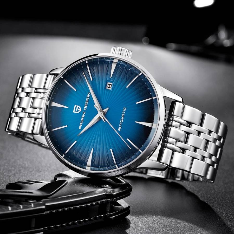 Retail: R6,900.00 PAGANI DESIGN Grande Date Automatic Oceanic Blue Dial 43mm Watch BRAND NEW