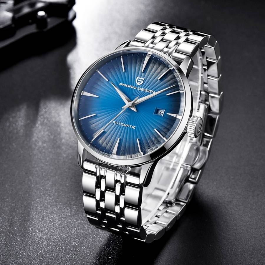 Retail: R6,900.00 PAGANI DESIGN Grande Date Automatic Oceanic Blue Dial 43mm Watch BRAND NEW