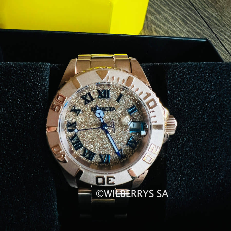 ***Authorized, New* INVICTA Women`s GLITTER ROSE GOLD PL 34mm Watch BRAND NEW