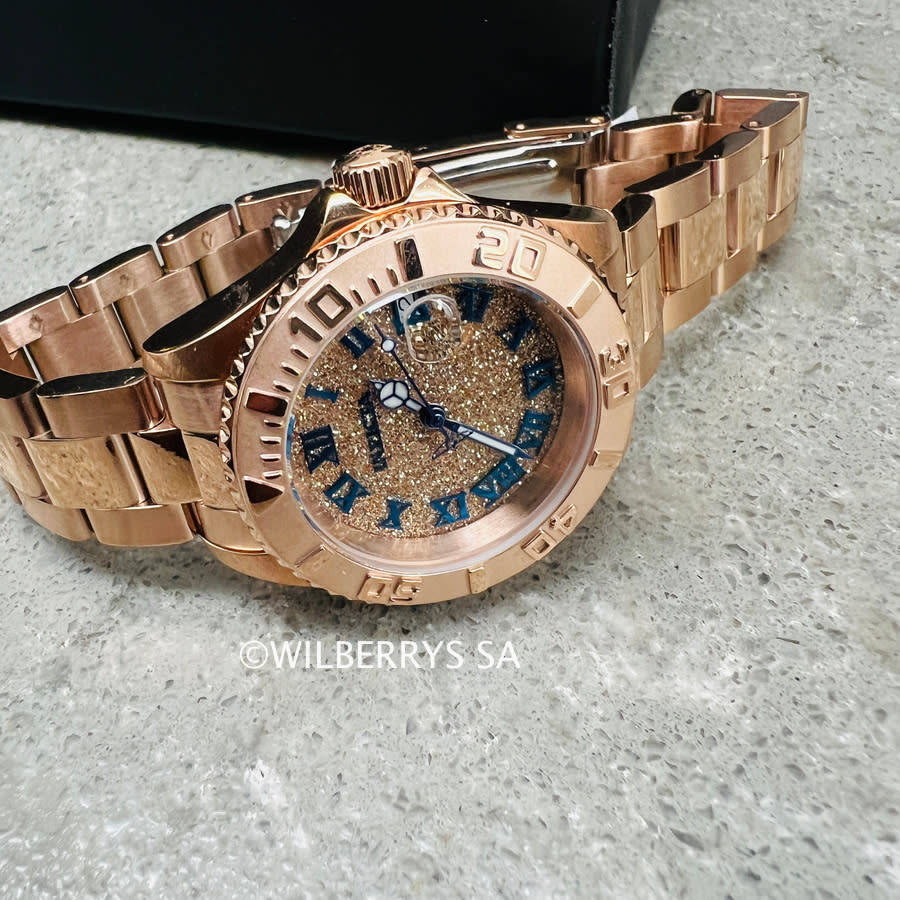 ***Authorized, New* INVICTA Women`s GLITTER ROSE GOLD PL 34mm Watch BRAND NEW