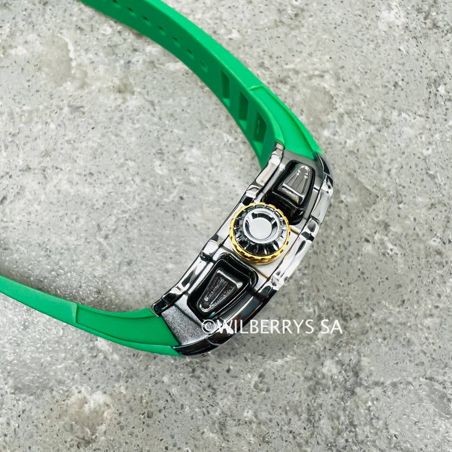 ONOLA Grande Prix Shanghai Quartz Chronograph Watch - Silver/Green