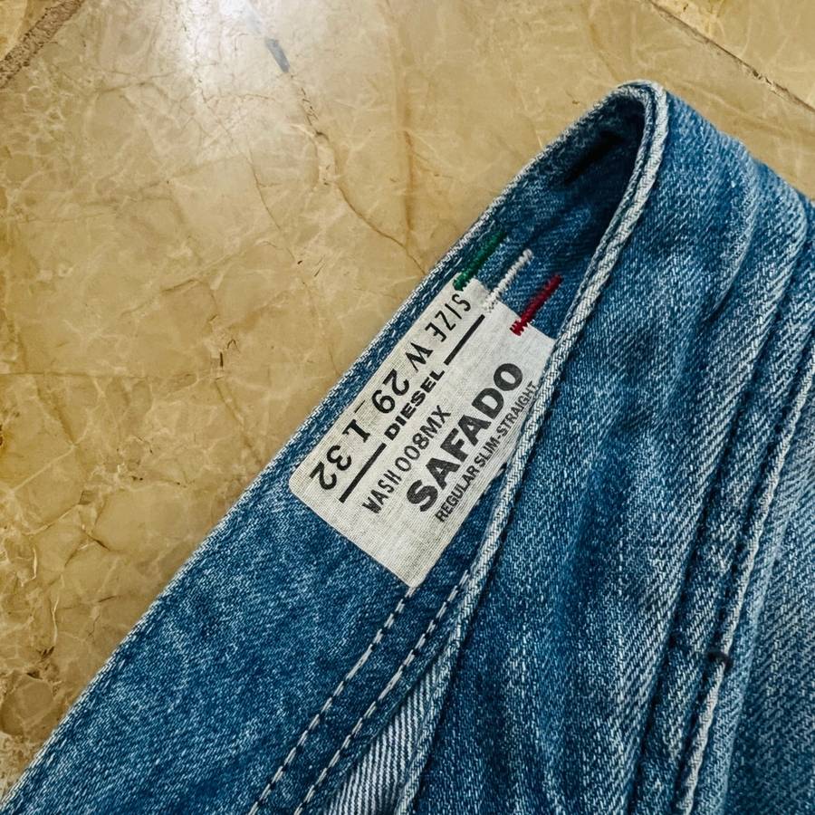 RRP 6k! DIESEL `Safado` ITALY Jeans Regular Slim Straight sz 29 waist 100% GENUINE NEW without tags
