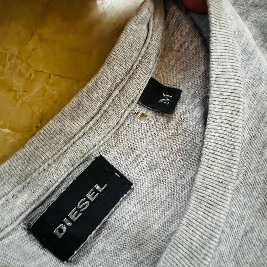 good condition DIESEL `Wolf!` Tan T-Shirt Size M - 100% GENUINE