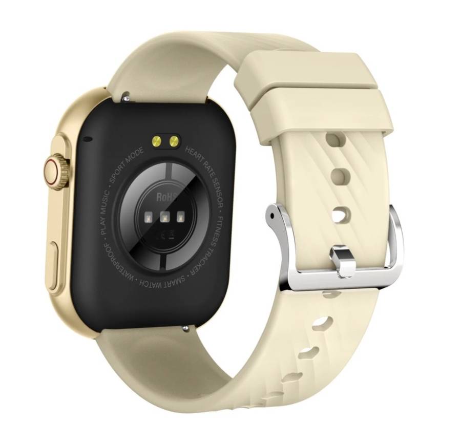 NORTH EDGE Glory Bluetooth Music Health Smart Watch Gold / Cream Silicone Finish