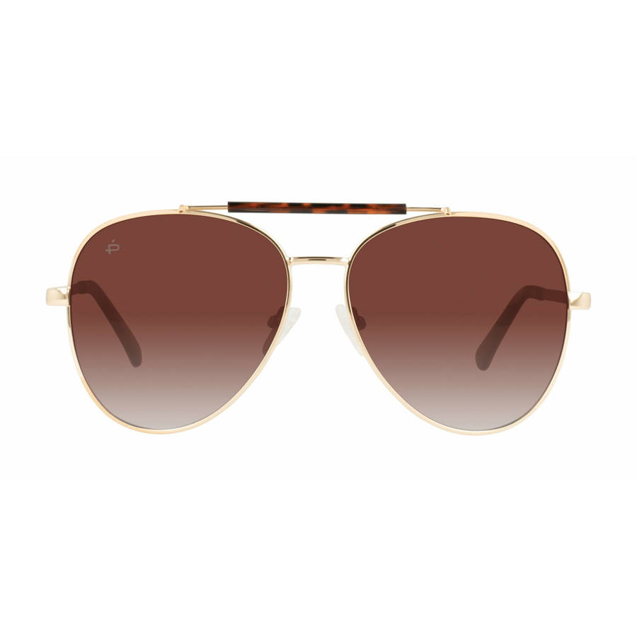 Prive Revaux Men's Aviator Sunglasses - Champagne Bridge, Gold