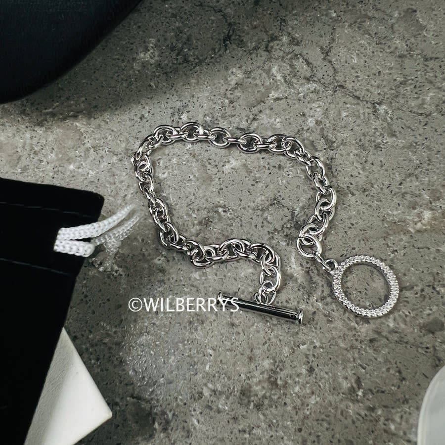 BRITISH JEWELLERS White Gold pl Tiffany-Style Bracelet ®