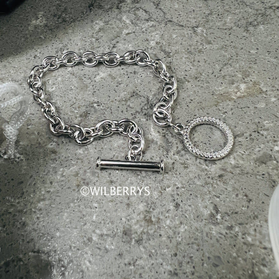 BRITISH JEWELLERS White Gold pl Tiffany-Style Bracelet ®