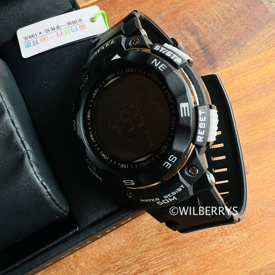 SMAEL Men`s SHOCK PROOF Mens COMPO S-SHOCK Black / White Watch WATER RESISTANT **BRAND NEW**