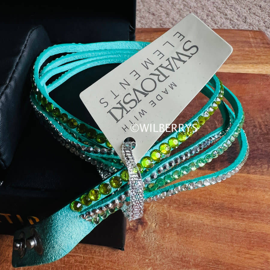 LONDON JEWELLERS Ladies Cream Soda Astral Wrist Wrap Bracelet with CRYSTALS FROM SWAROVSKI