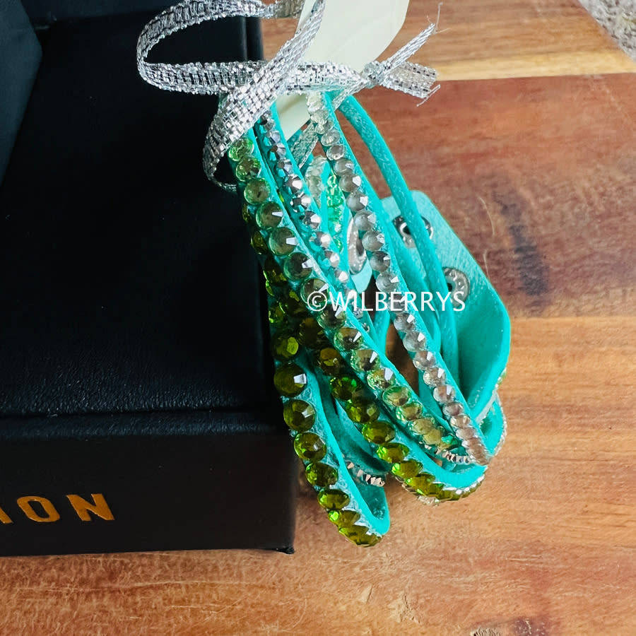 LONDON JEWELLERS Ladies Cream Soda Astral Wrist Wrap Bracelet with CRYSTALS FROM SWAROVSKI